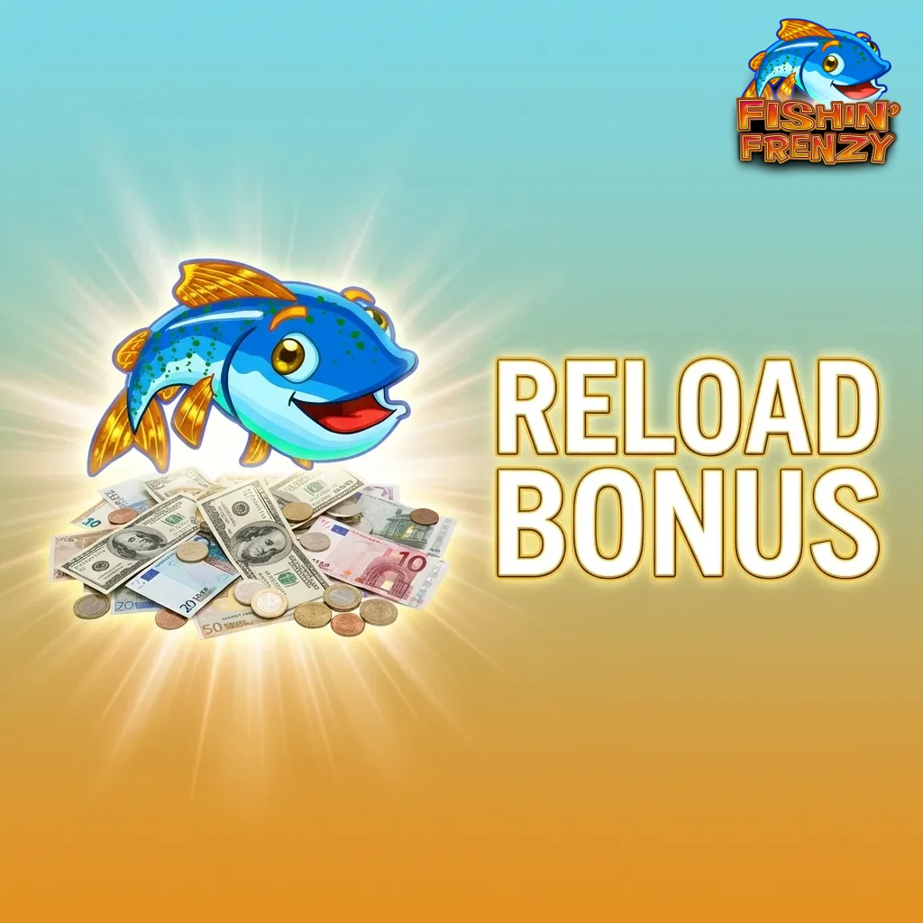 Reload bonus concept showing additional deposit rewards for existing casino players with percentage match offers